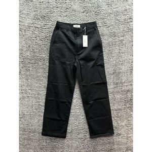 Buck Mason Men's 26 Dress Navy High Ever Twill Straight Leg Trouser in Black NWT